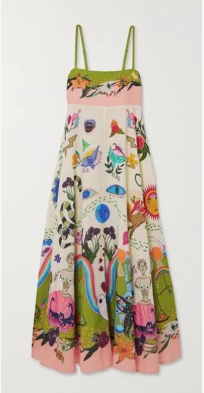  Meagan Boyd linen midi dress (sz 12)