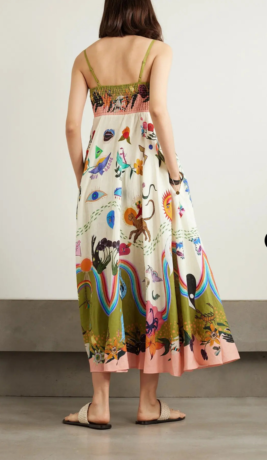  Meagan Boyd linen midi dress (sz 12)