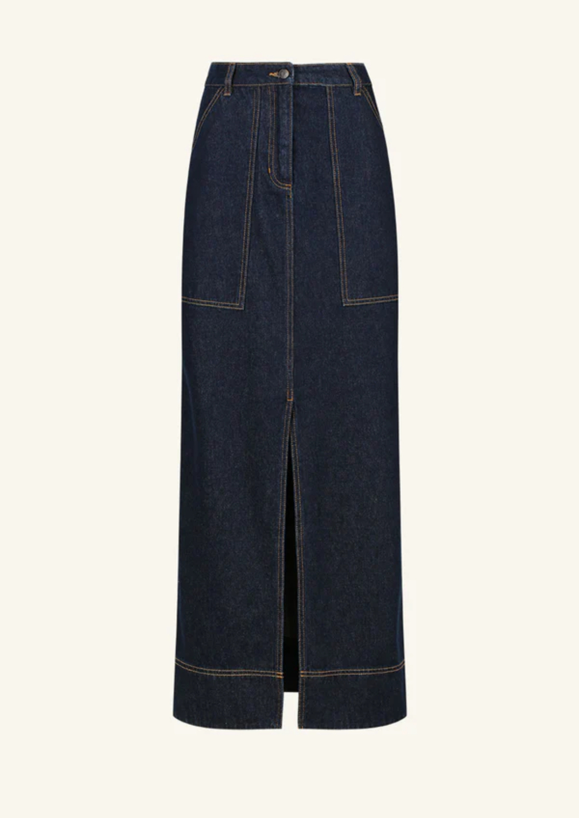 Rita Panelled Maxi Skirt - Deep Indigo