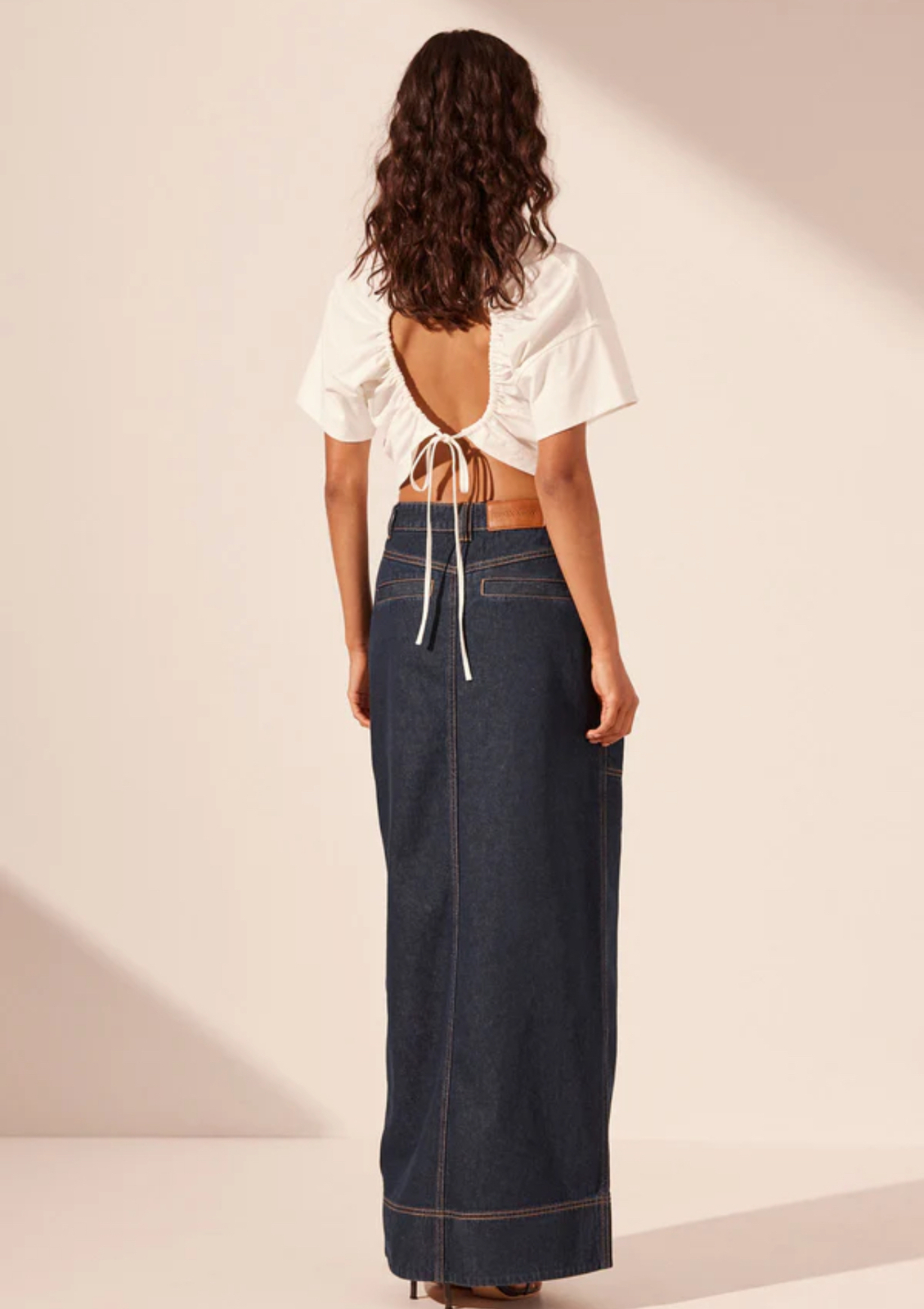 Rita Panelled Maxi Skirt - Deep Indigo