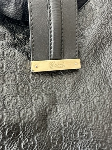 Monogram Leather Hobo Bag