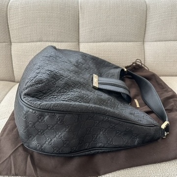 Monogram Leather Hobo Bag