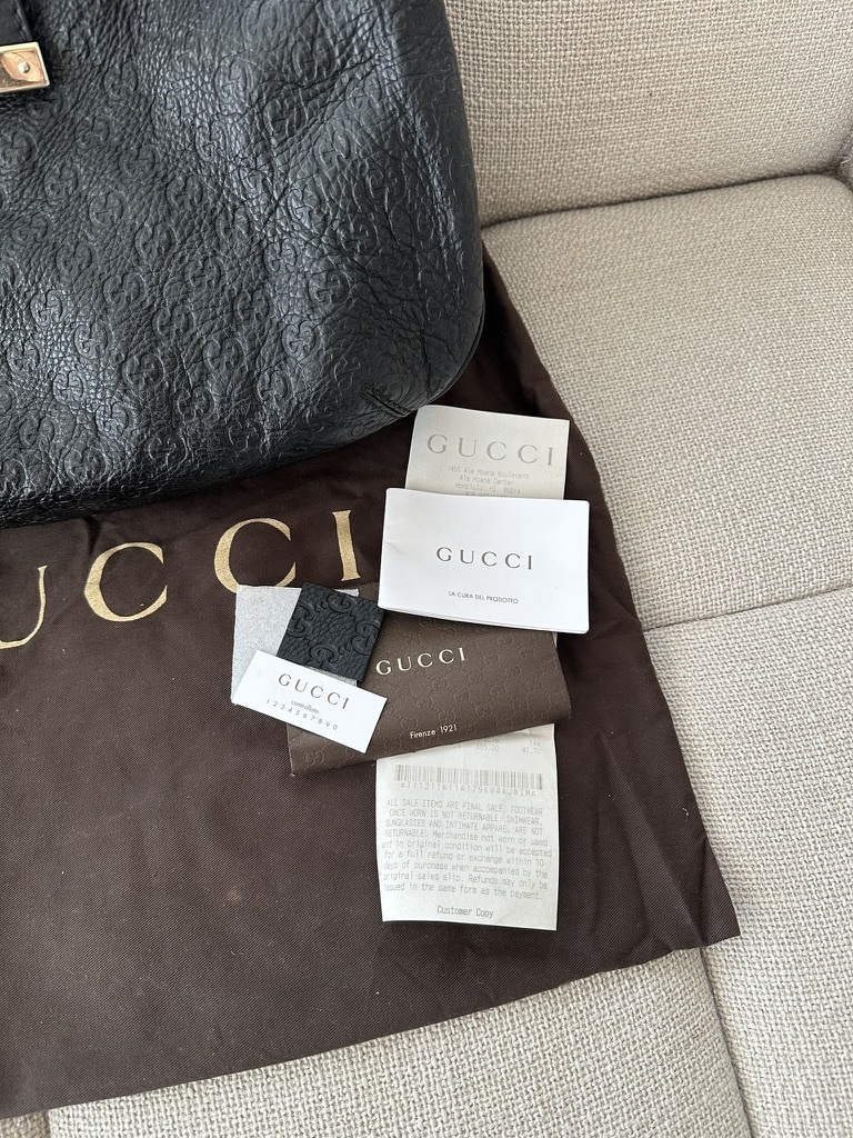 Monogram Leather Hobo Bag