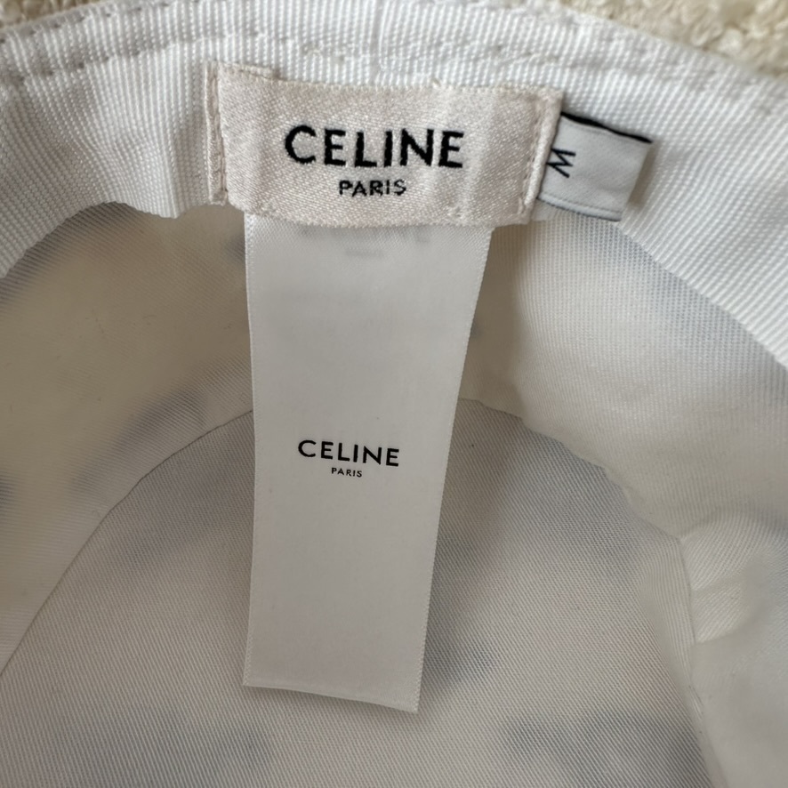 Triomphe Bucket Hat in off white Terry Cloth, Medium size