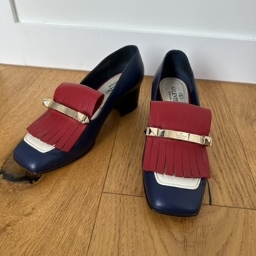 Calfskin Rockstud Uptown Fringe Loafer