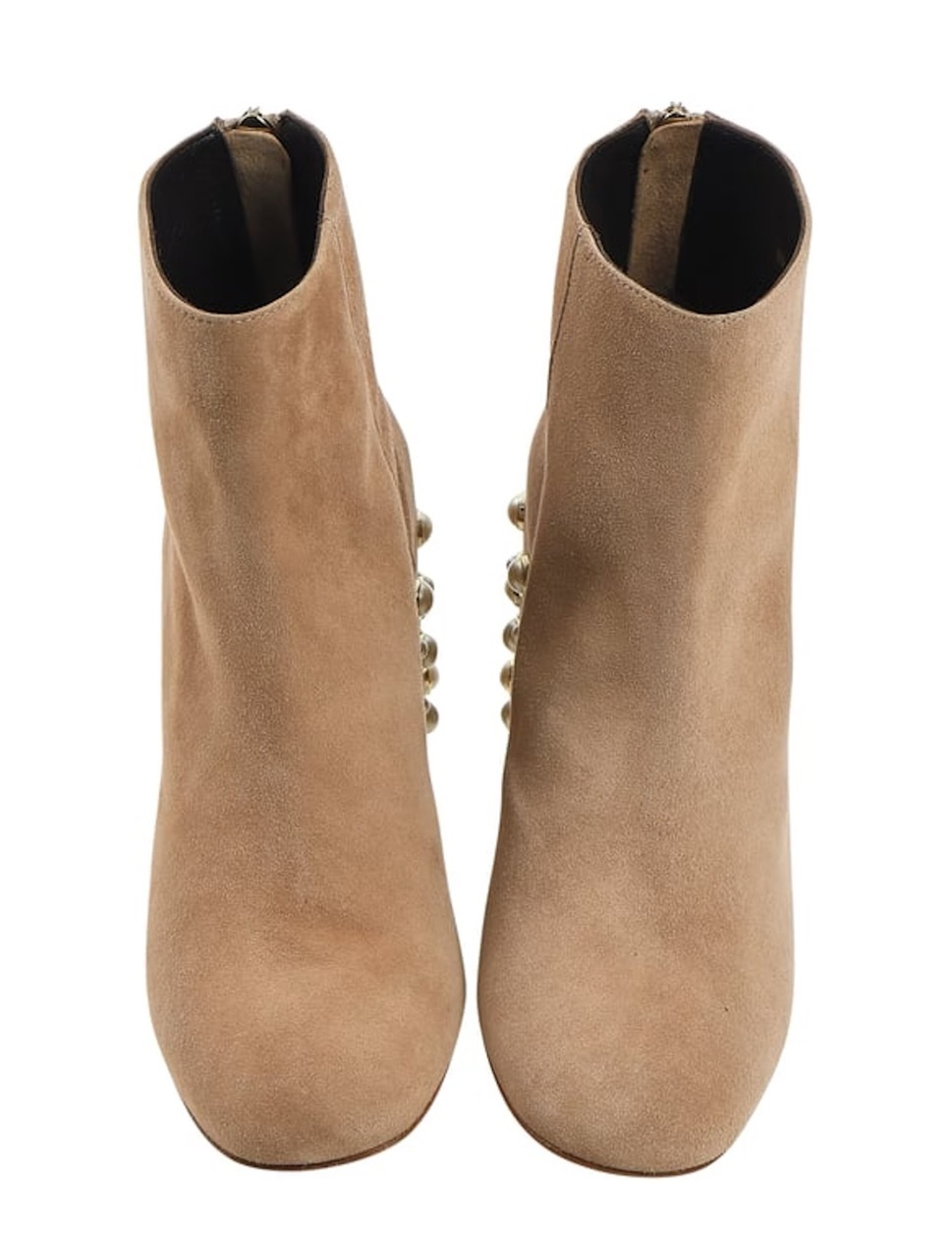 Brown Suede Pearl Bacari Ankle Boots in tan suede