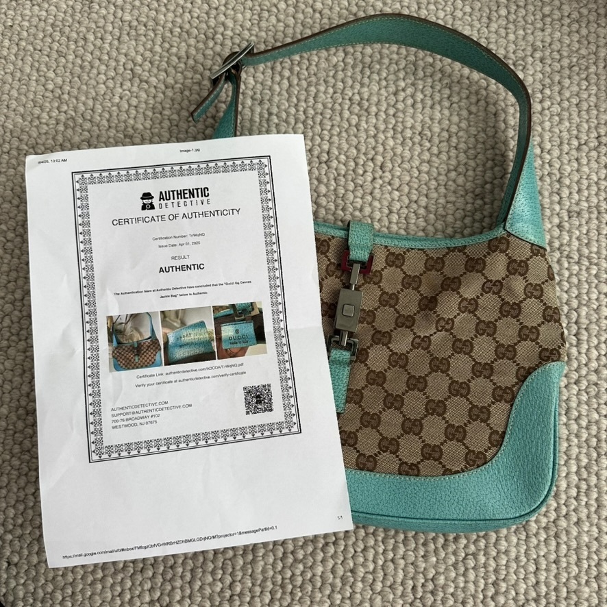 vintage Jackie shoulder bag in beige GG canvas