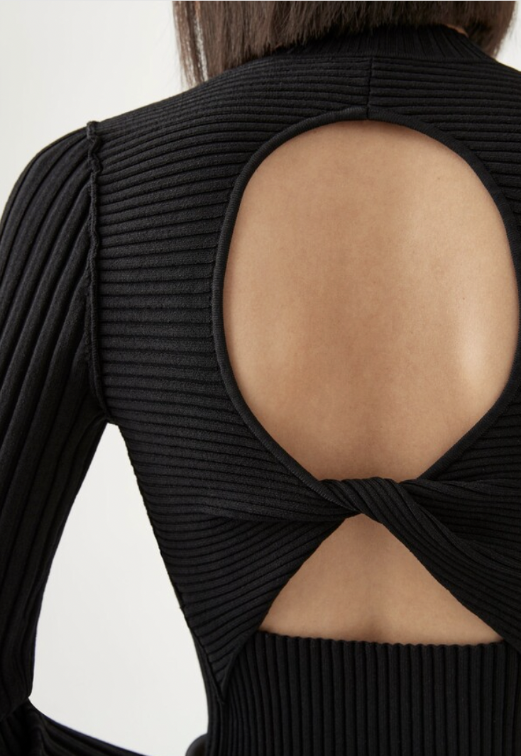 Delphine Back Twist Knit Top