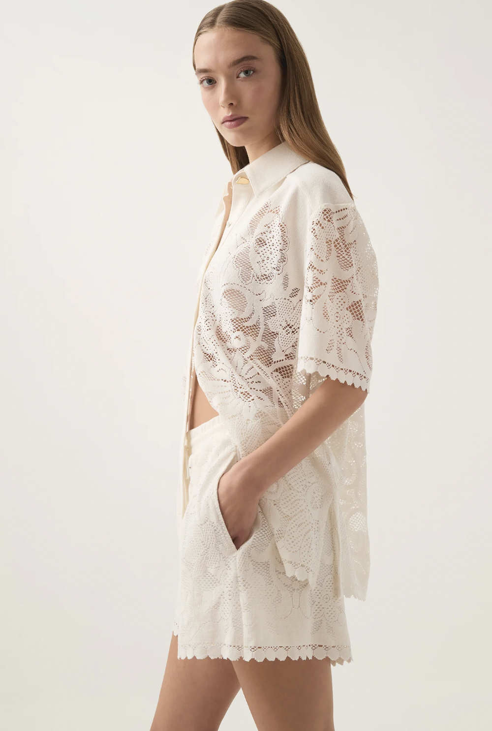 Muses Lace Oversize Shirt