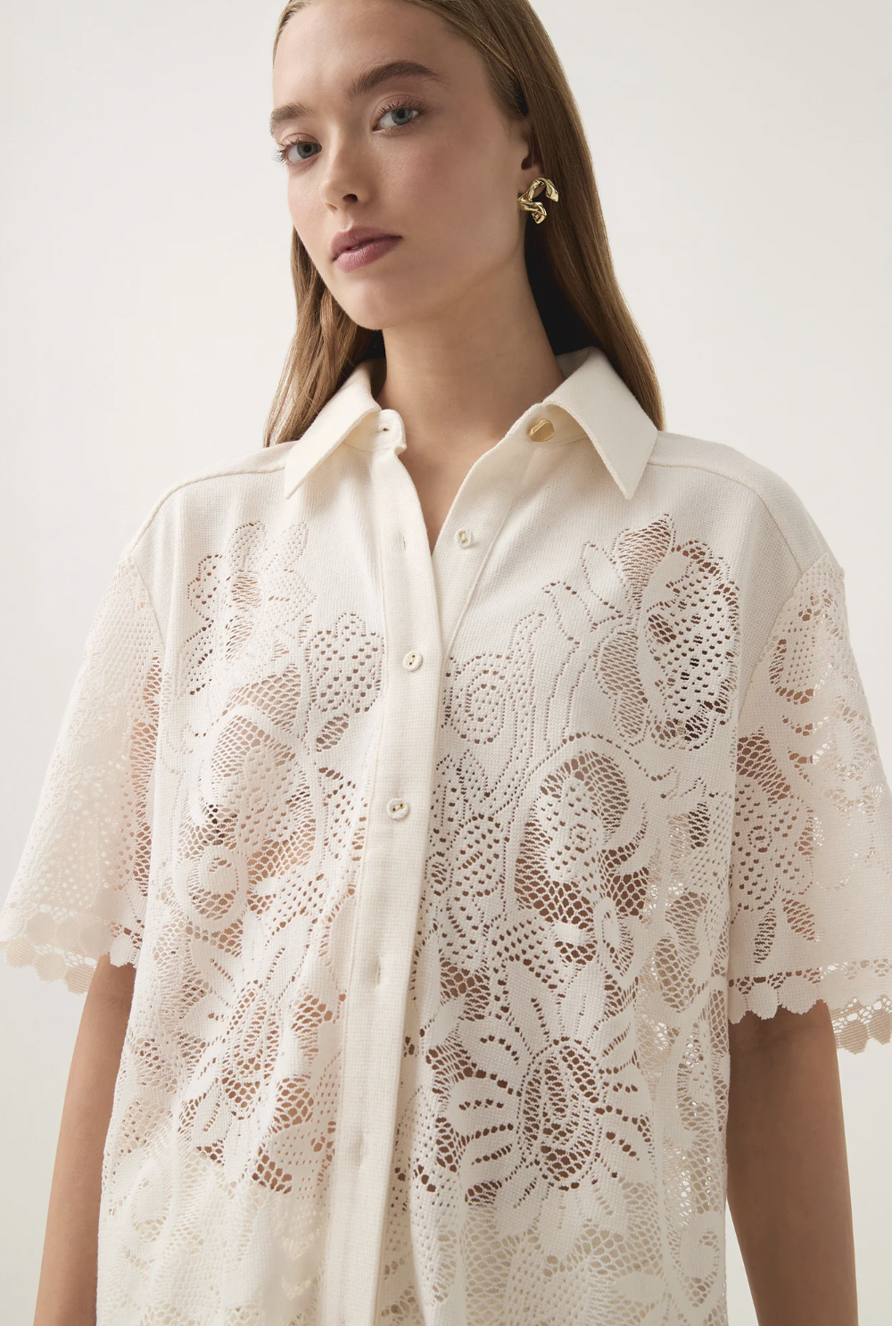 Muses Lace Oversize Shirt