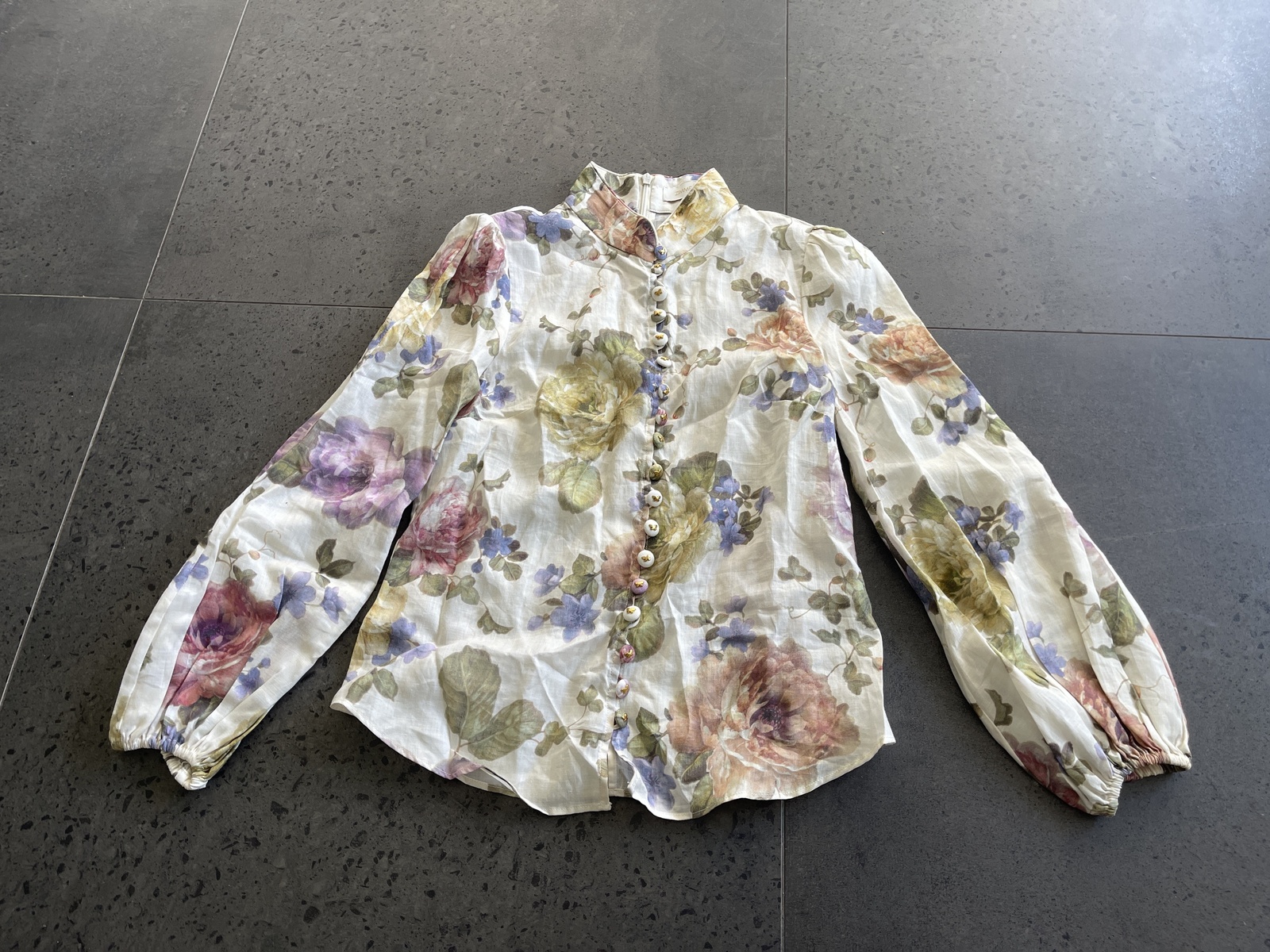 linen floral shirt size OP