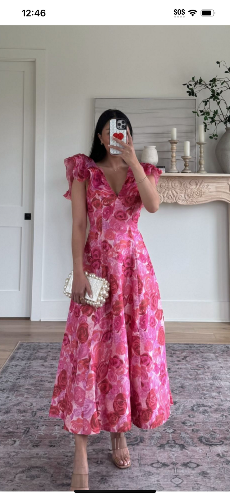 Enchanted Plunge midi dress 8