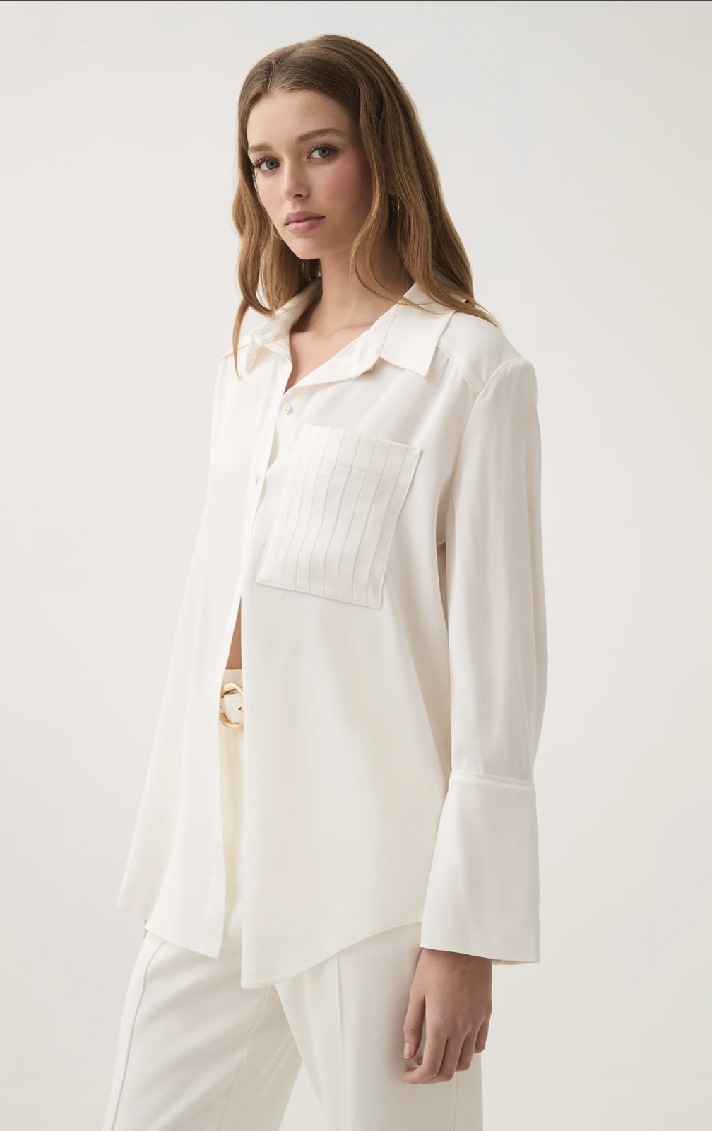 Audrey Pleat Pocket Shirt