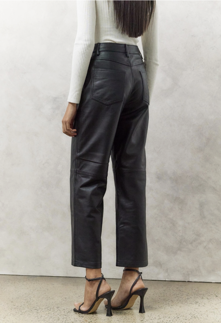 Davis Cropped Leather Pants