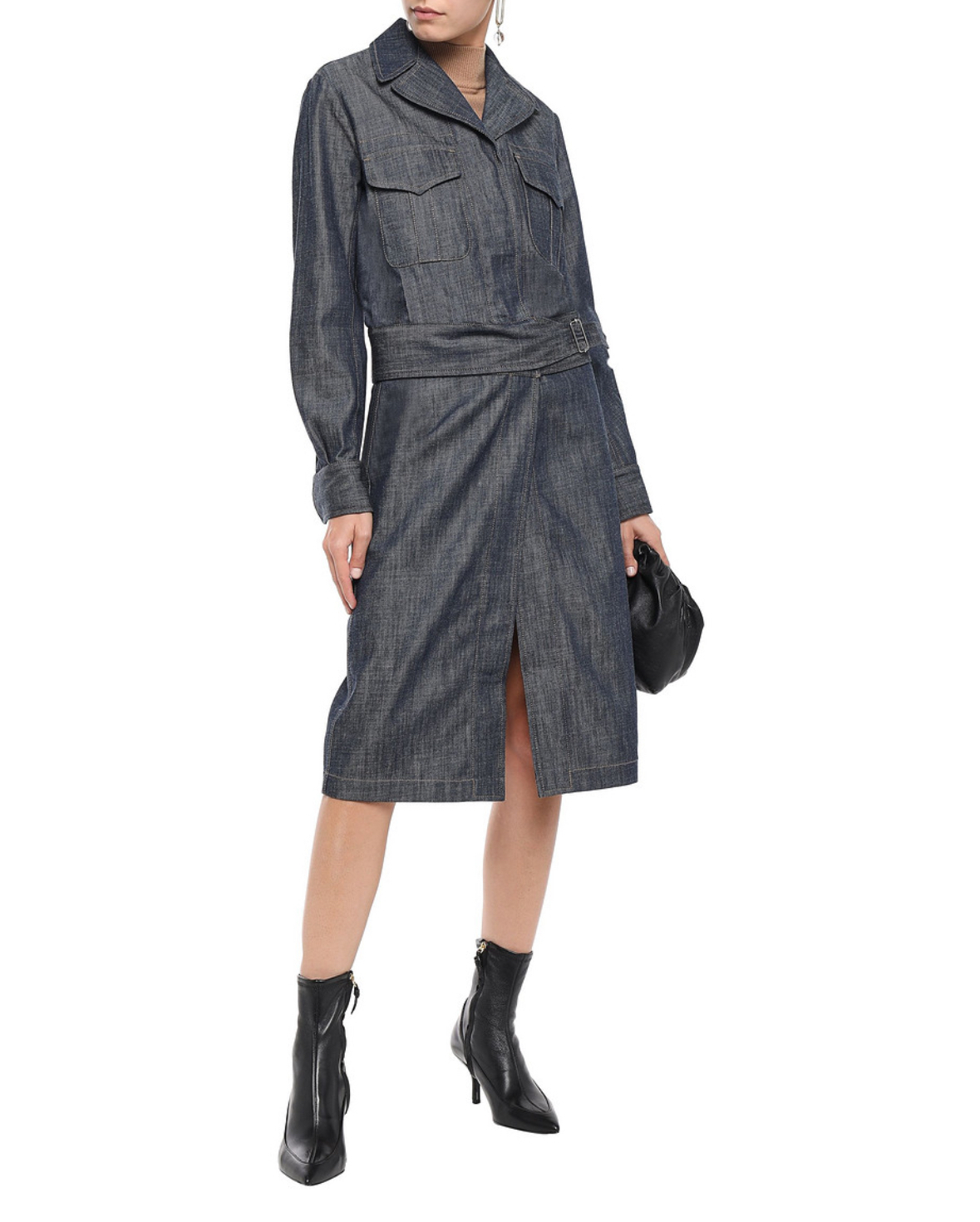Denim convertible jacket for short, long and midi dress