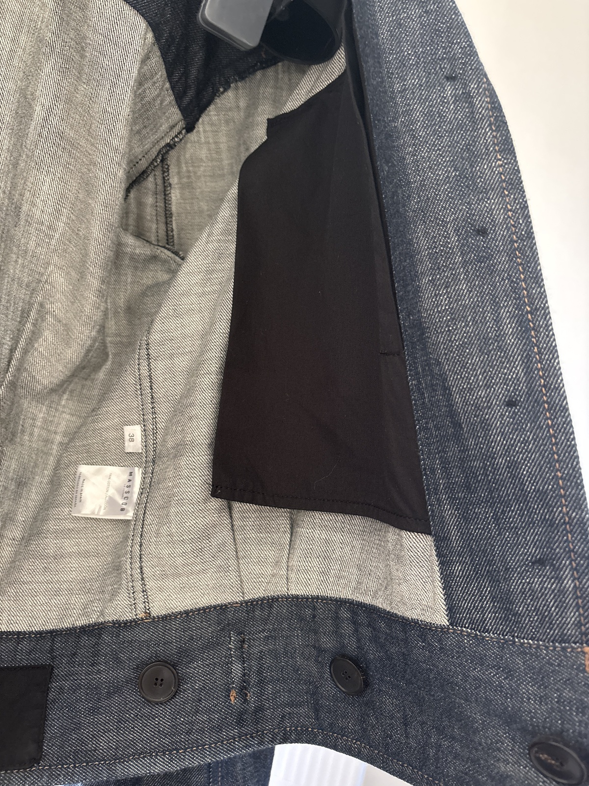 Denim convertible jacket for short, long and midi dress