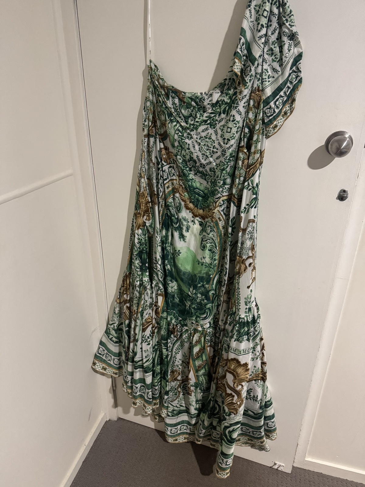 - corridor of calm tie one shoulder dress XL/XXL