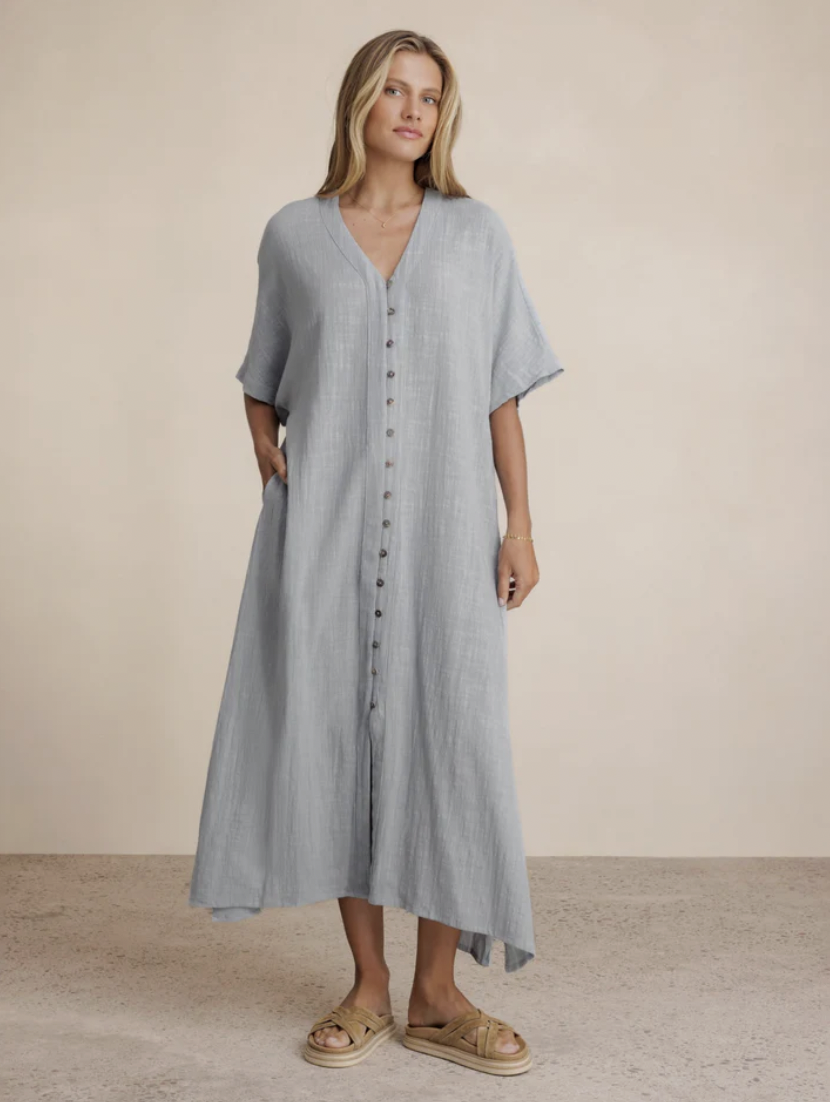 Sevilla Cotton Kimono Slate Blue
