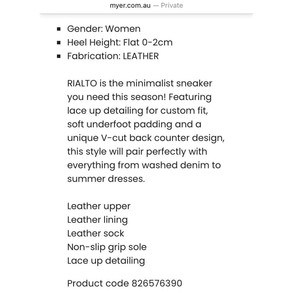  “RIALTO” BLACK LEATHER SNEAKER