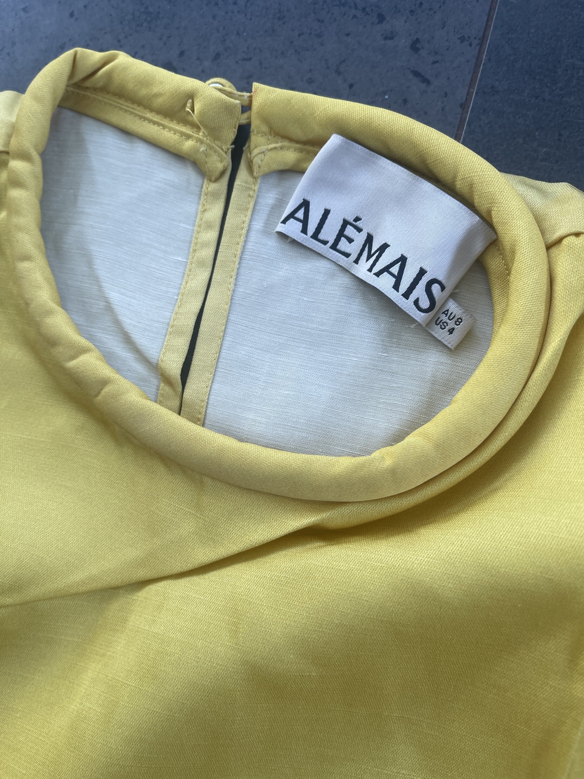 Cresida Midi Dress Yellow Floral AU8/US4