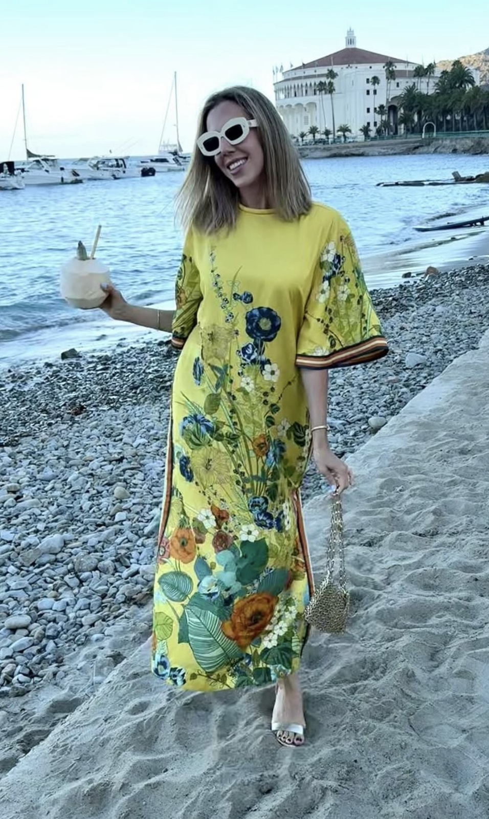 Cresida Midi Dress Yellow Floral AU8/US4