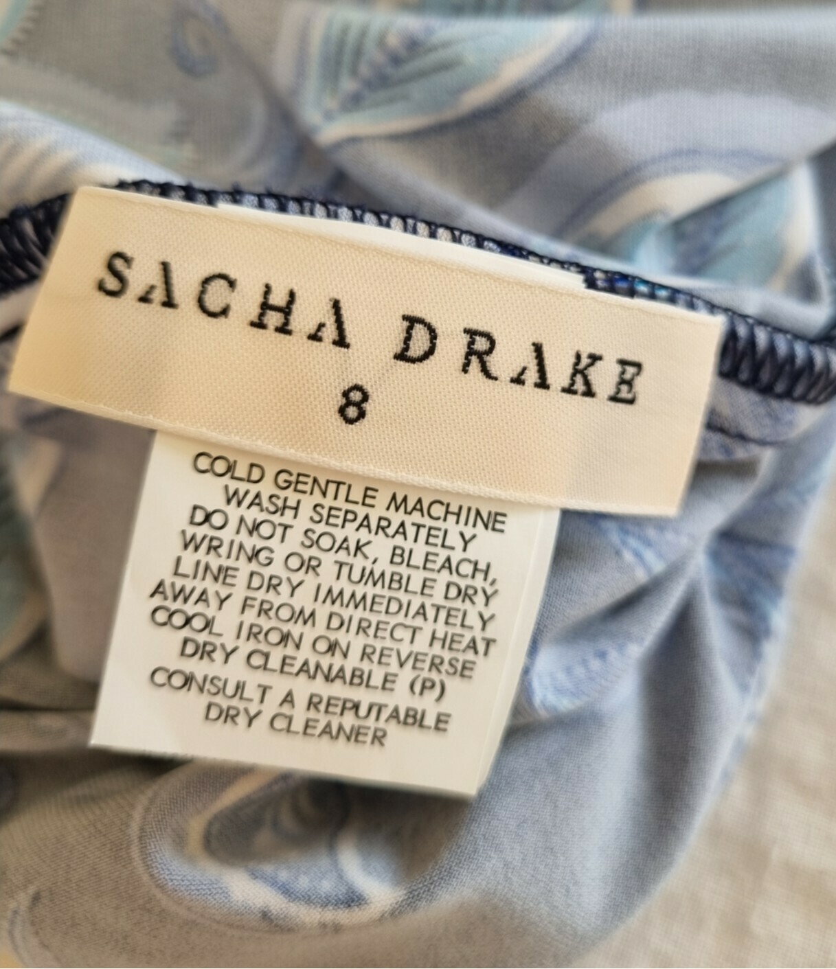 WILD FLOWER MAXI IN BLUE PAISLEY FLORAL Size 8