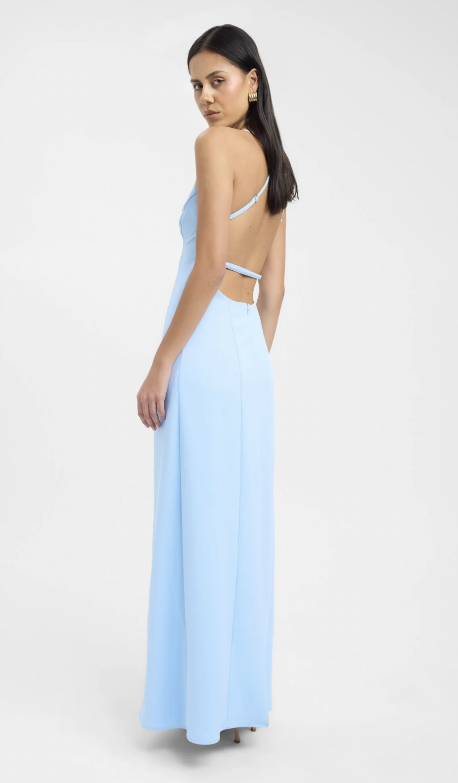 Ariel Strappy Maxi Dress Sky Blue Size 12