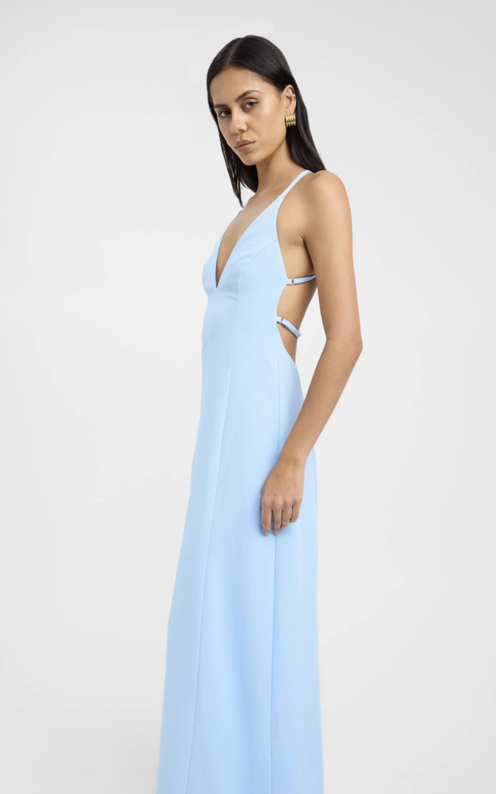 Ariel Strappy Maxi Dress Sky Blue Size 12