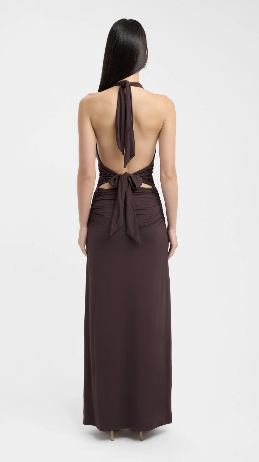 Kookai Leni Maxi Dress Dark Mahogany Size 12