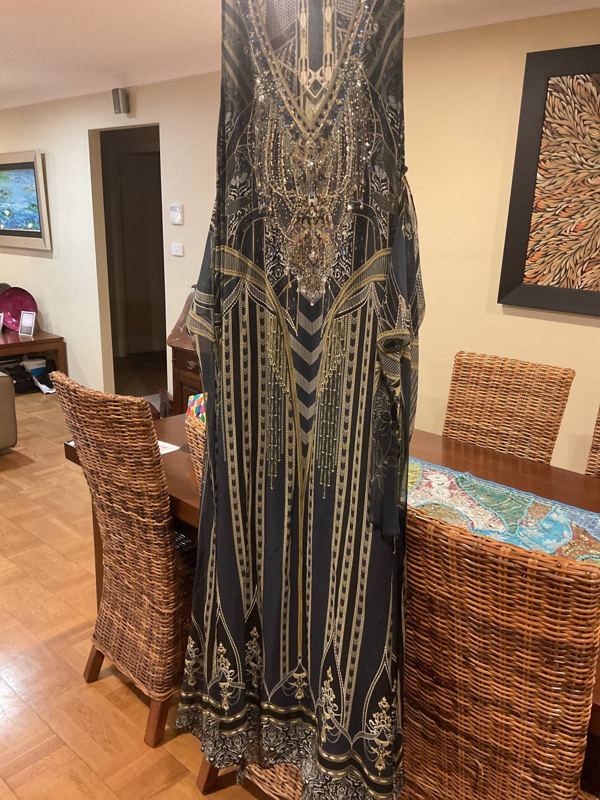 Art Deco style column dress