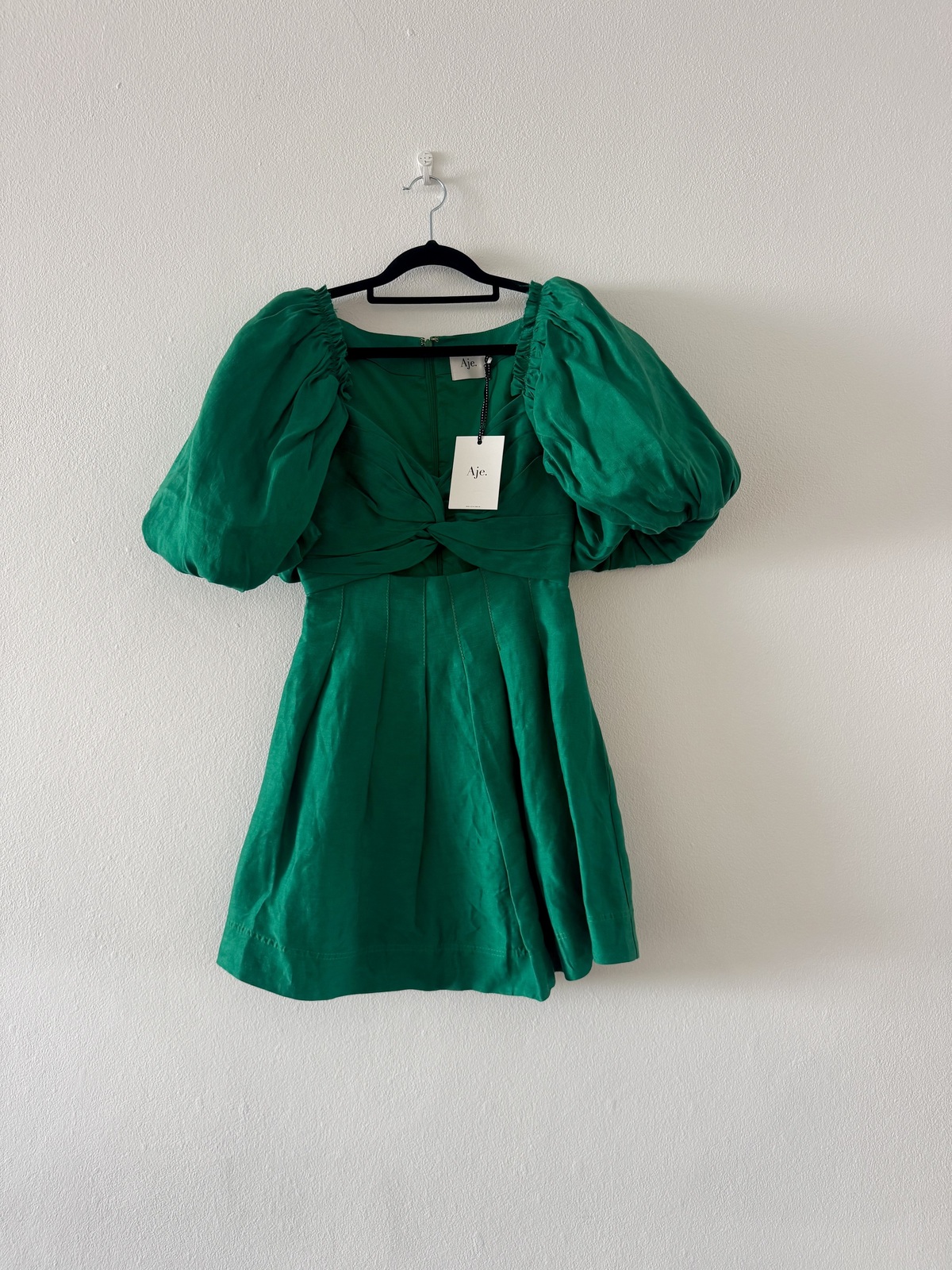 - Dusk Knot Puff Sleeve Mini Dress