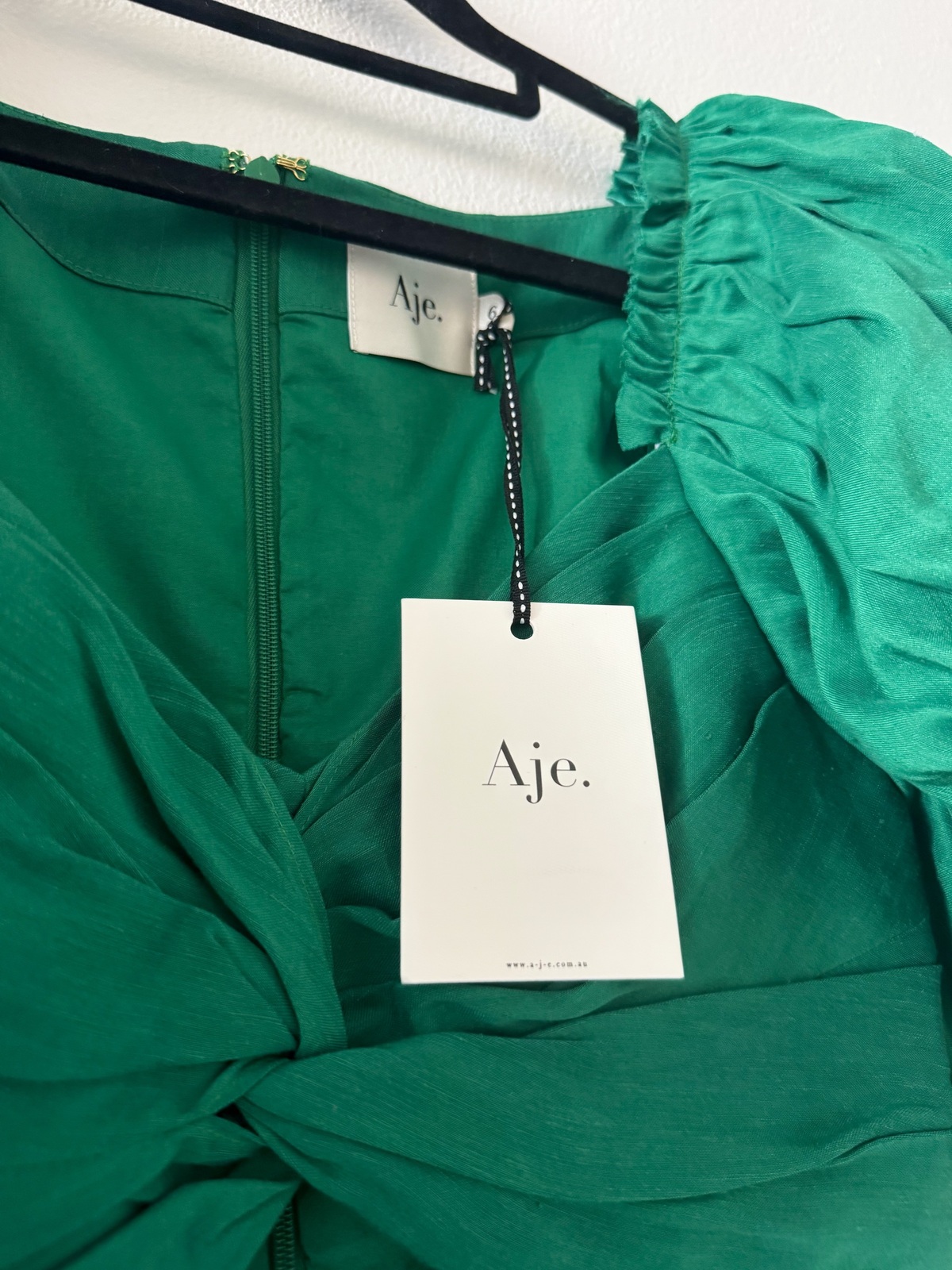 - Dusk Knot Puff Sleeve Mini Dress