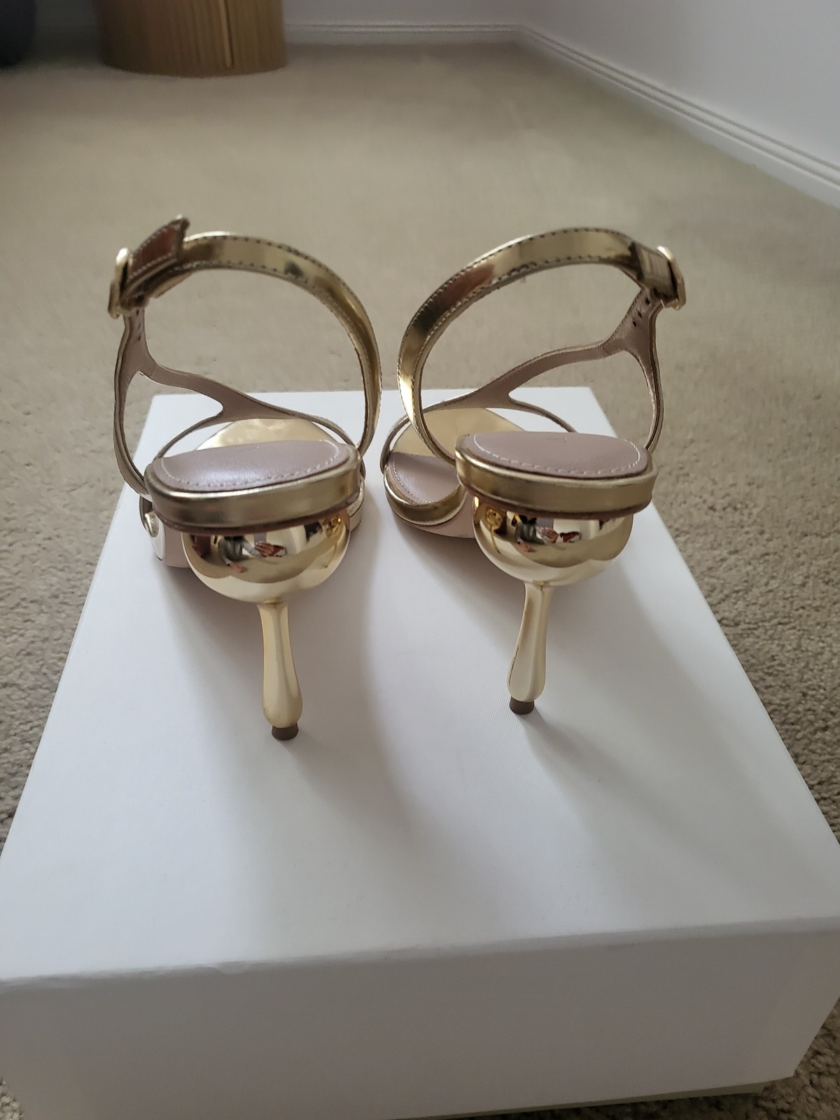 gold heeled sandals
