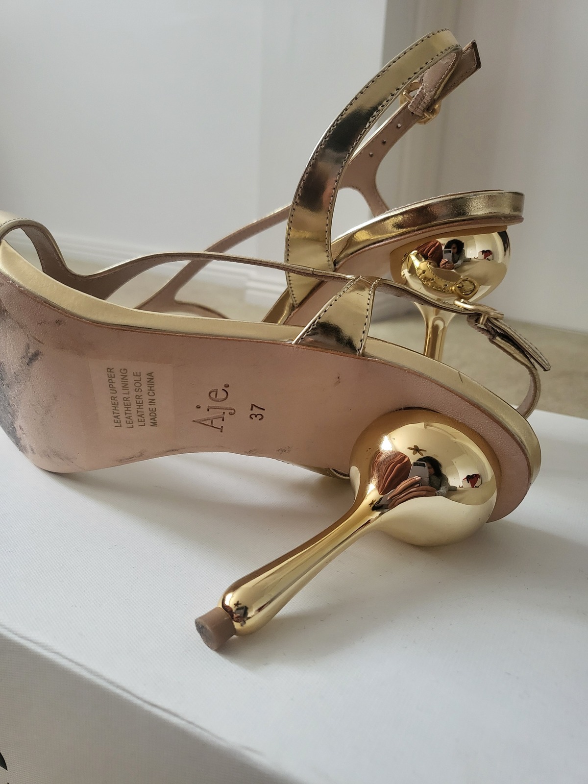 gold heeled sandals