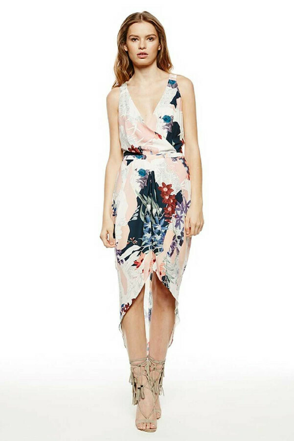 Laughing For Life Drape Midi Dress