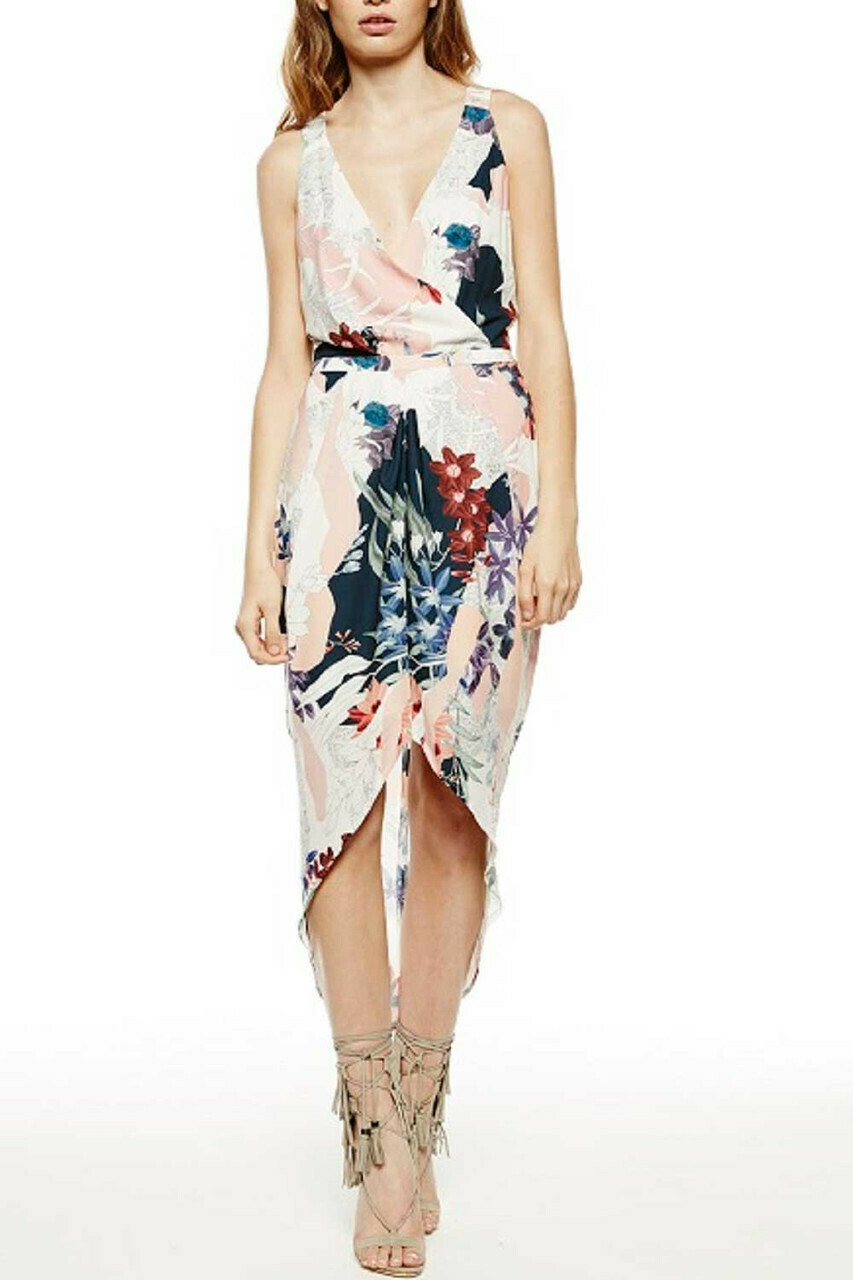  Laughing For Life Drape Midi Dress
