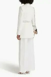  Claire Chain embellished boucle tweed blazer