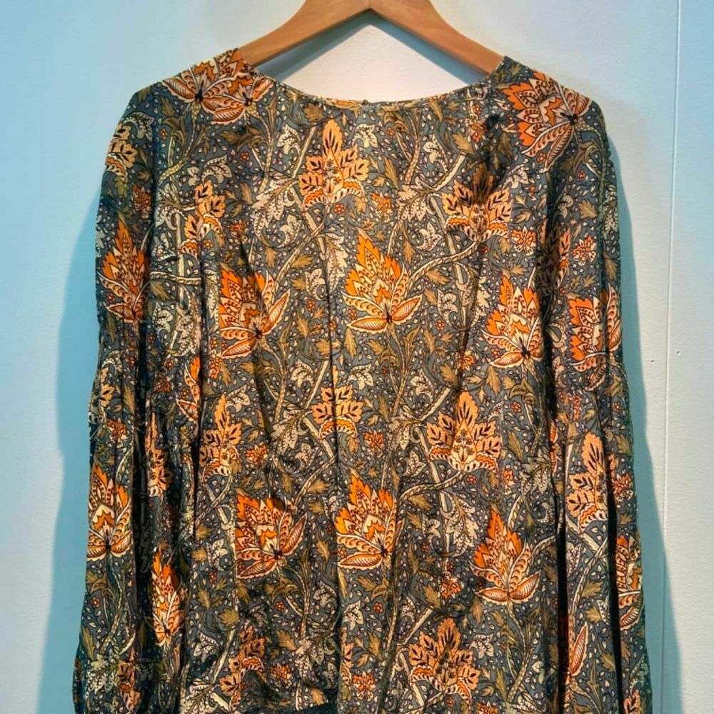 Floral Print High Neck Long Sleeve Office Blouse Top RRP$169