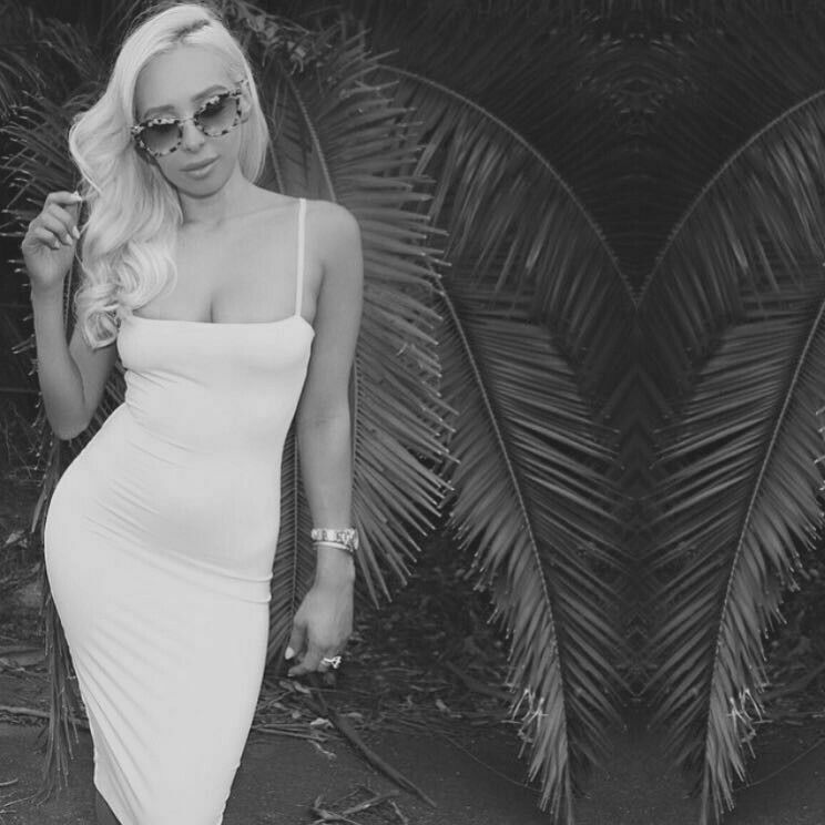 Carlo Ice Blue Fitted Bodycon Slip Midi Dress NWOT