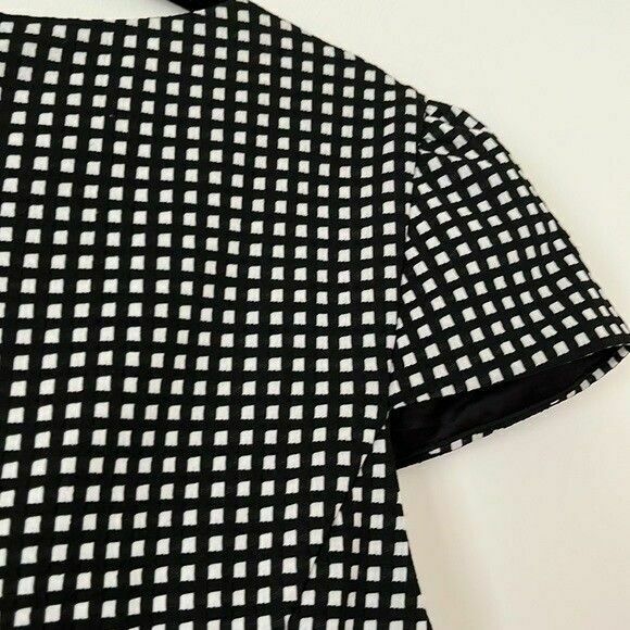 Gingham Check V Neck Wrap Office Midi Pencil Dress RRP$289