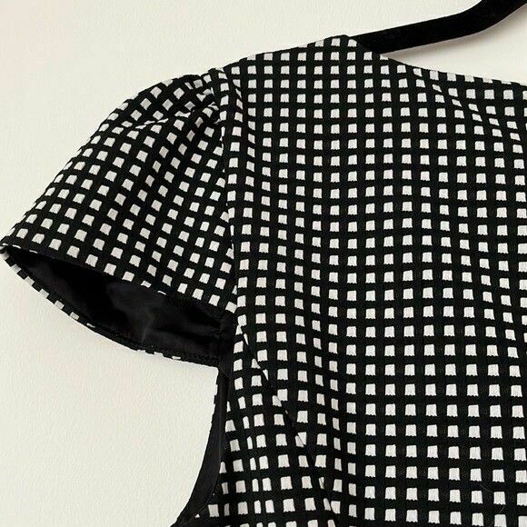 Gingham Check V Neck Wrap Office Midi Pencil Dress RRP$289