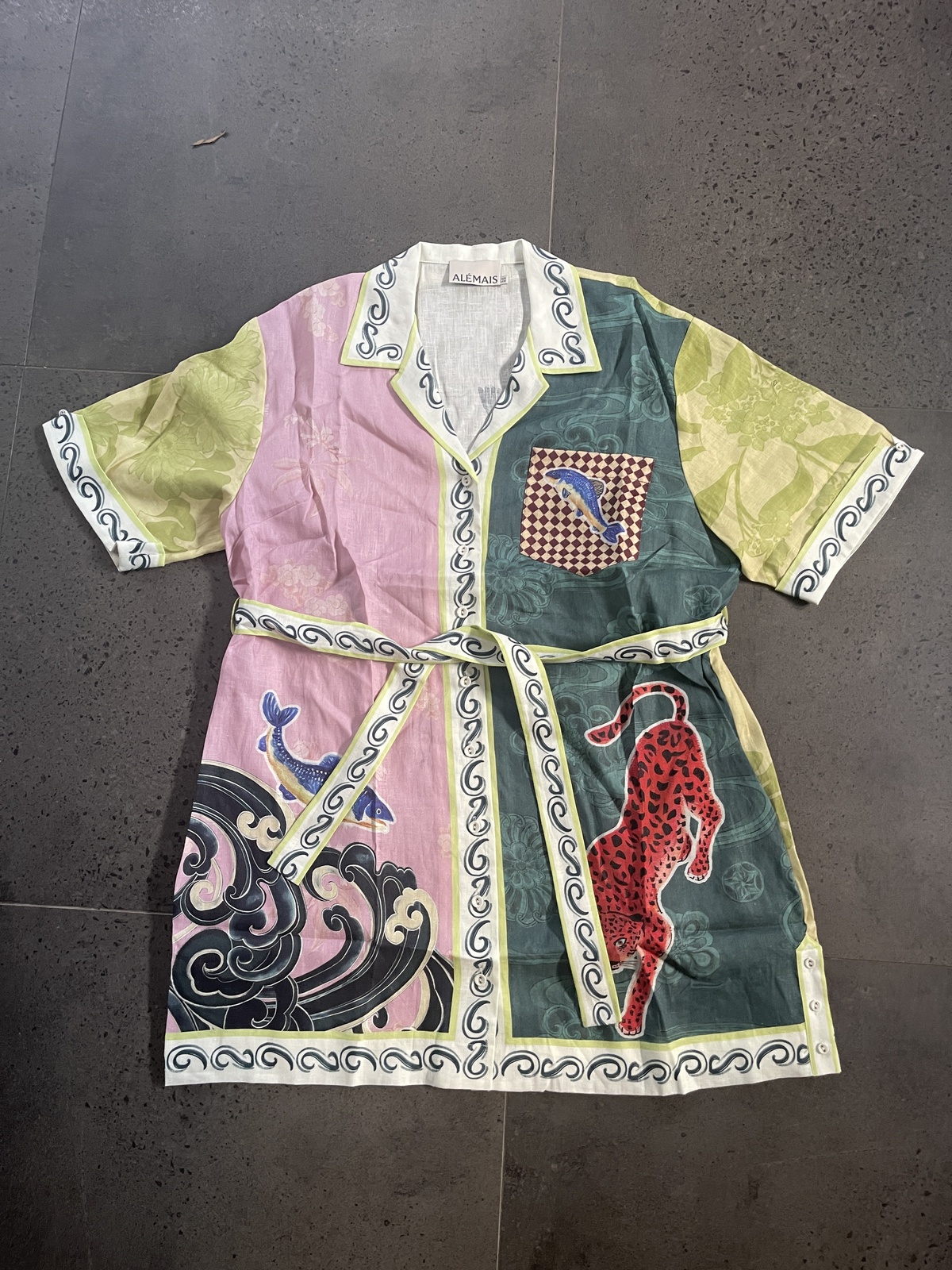 Rochester belted linen minidress AU14/US10