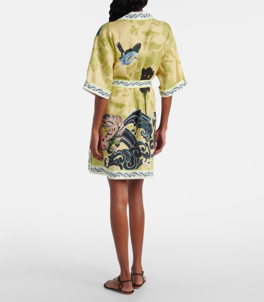 Rochester belted linen minidress AU14/US10