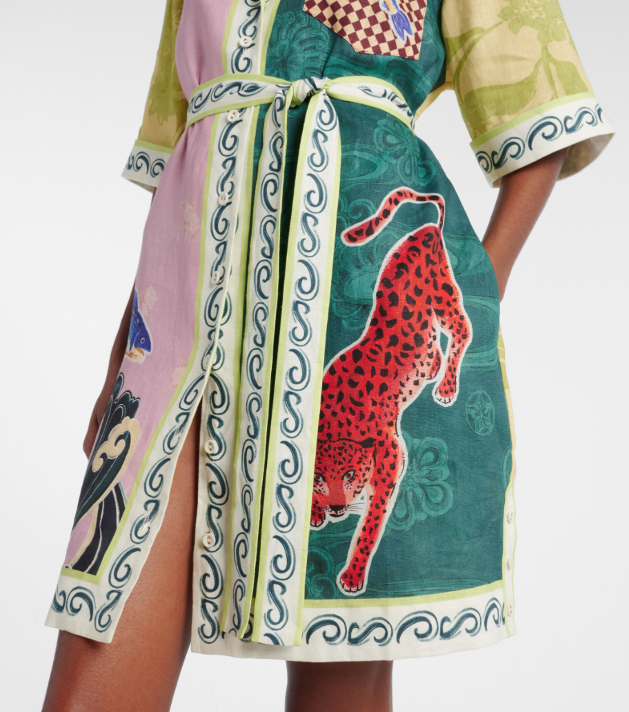 Rochester belted linen minidress AU14/US10