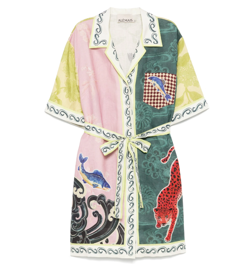 Rochester belted linen minidress AU14/US10