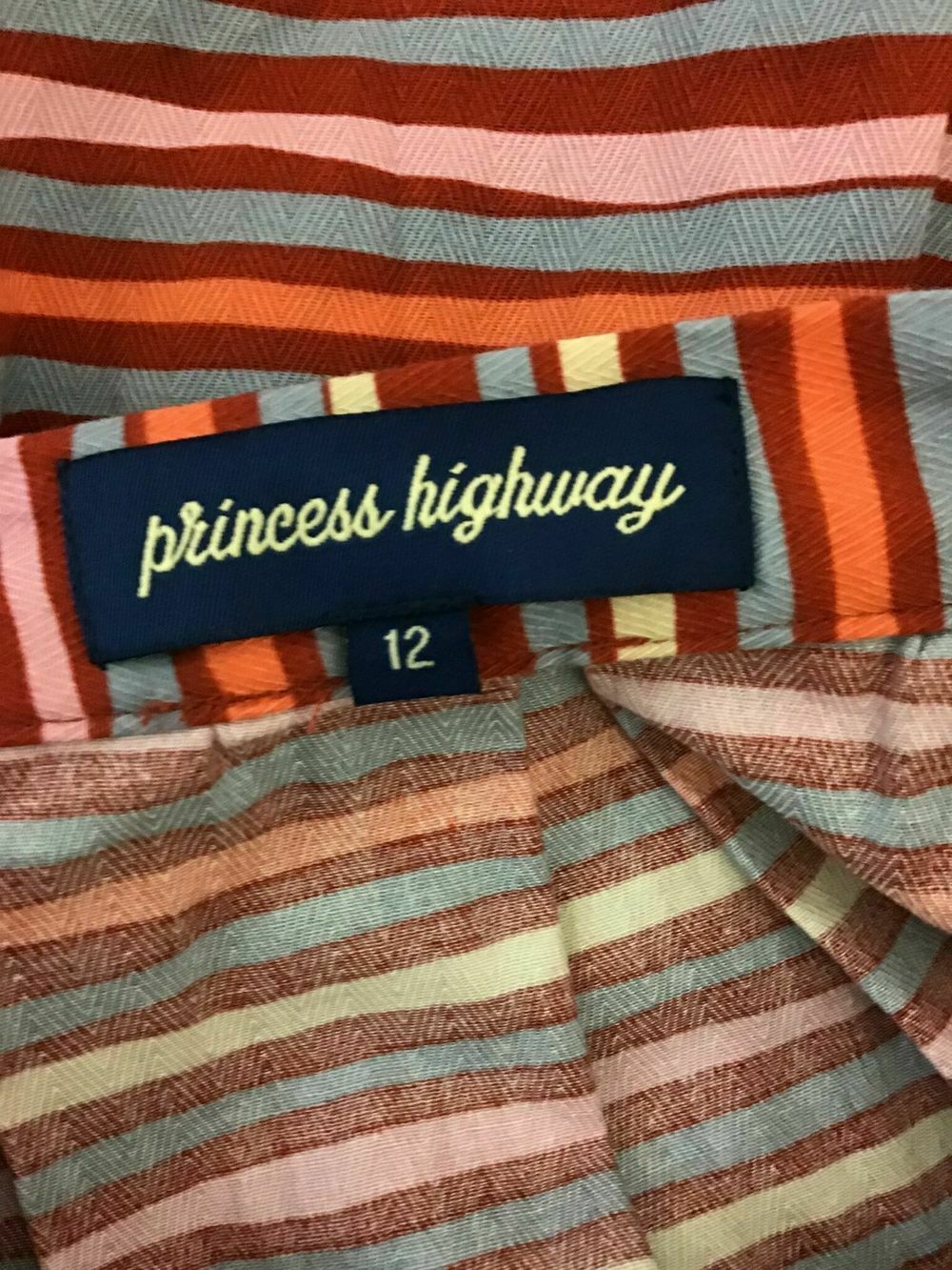 Harriet Rainbow Stripe High Waisted A Line Midi Skirt