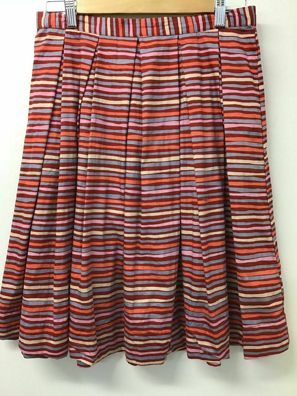 Harriet Rainbow Stripe High Waisted A Line Midi Skirt
