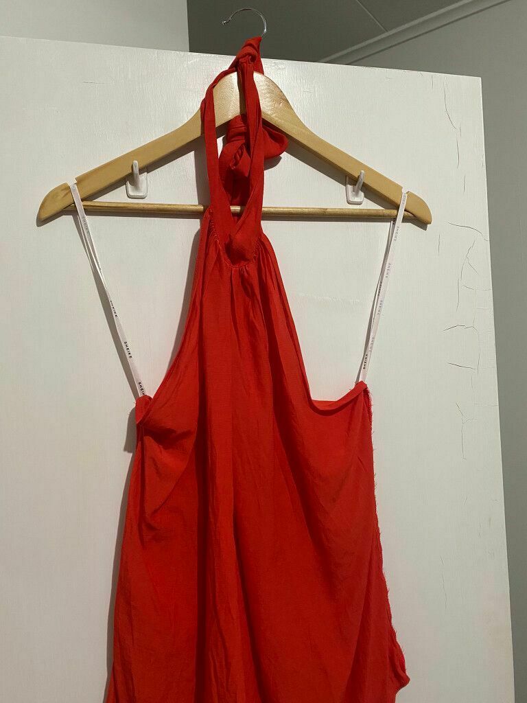 Georgia Red Halter Top