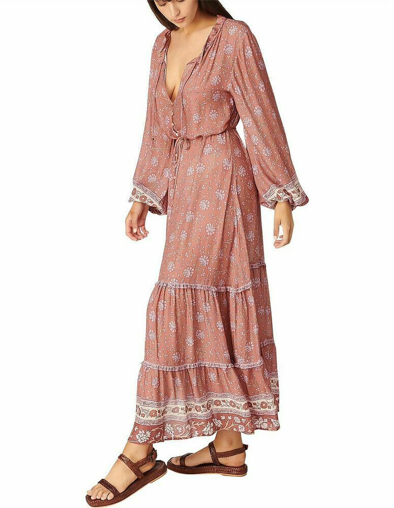 Aurora Leona Long Sleeve Maxi Dress NWT RRP$349
