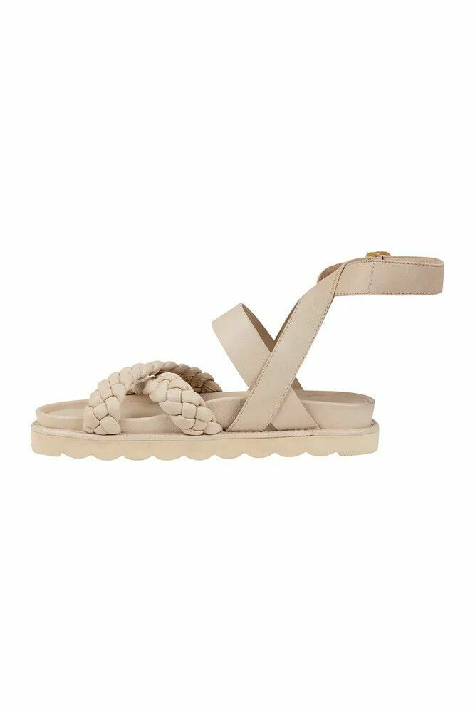  Alexa Leather Plaited Sandals NEW